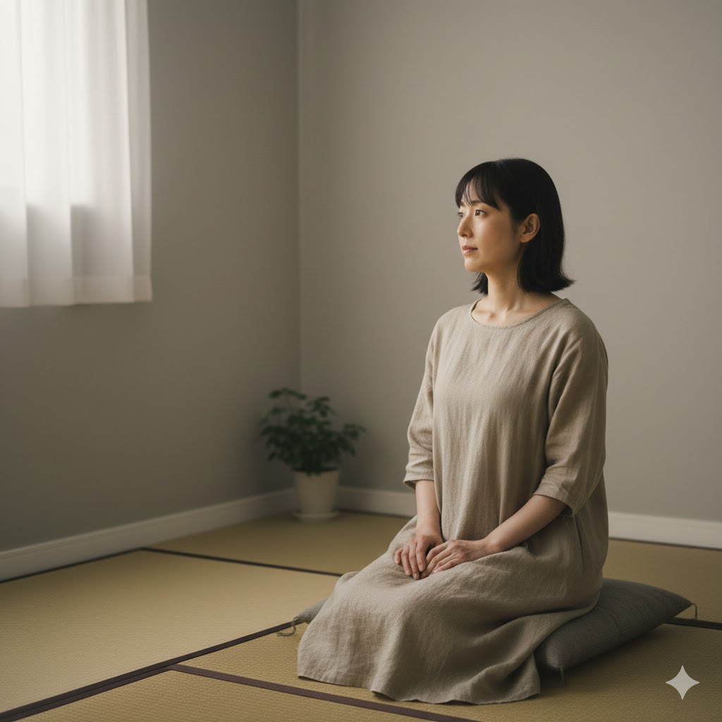 長く続く体のつらさを抱えながら、静かに日常を過ごしている様子のイメージ