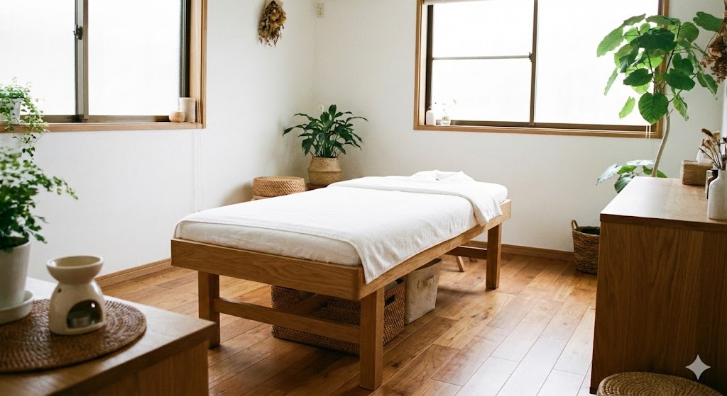 仙台・長町の整体院ドルミールの落ち着いた施術室