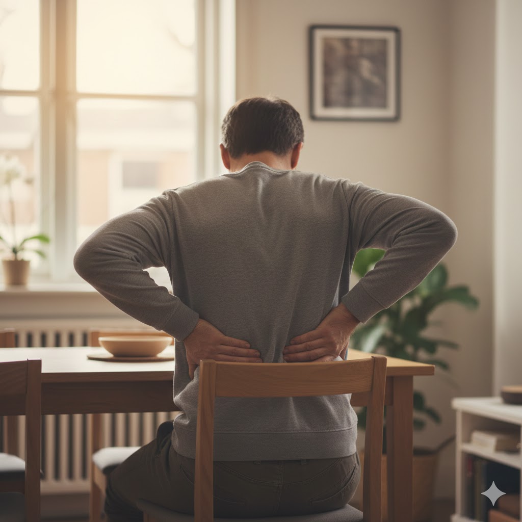 マッサージ後にまた違和感を感じる肩こりのイメージ