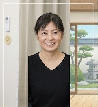 仙台で根本改善を目指す整体院dolmilの院内風景と院長の笑顔