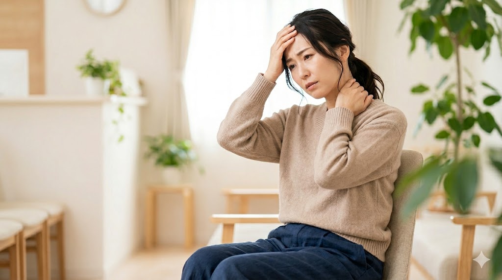 肩こり頭痛が薬で治らない女性|長町駅の整体院dolmil
